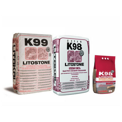 Цементный клей Litokol Litostone K98-K99 для облицовки плиткой из керамогранита