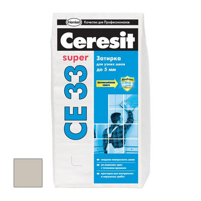 Ceresit CE 33 Super - Затирка для узких швов серая 2 кг