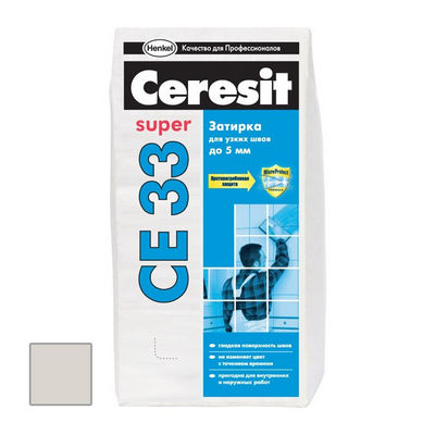 Ceresit CE 33 Super - Затирка для узких швов серебристо-серая