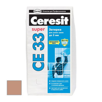 Ceresit CE 33 Super - Затирка для узких швов светло-коричневая
