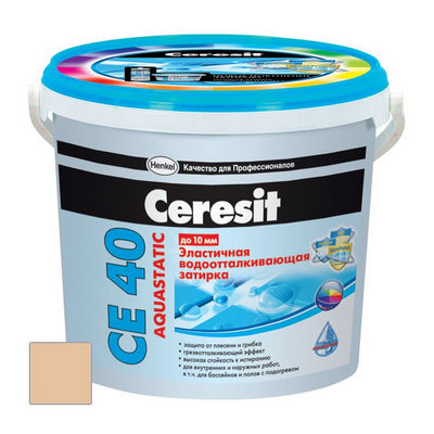 Ceresit CE 40 Aquastatic - Эластичная затирка для плитки карамель