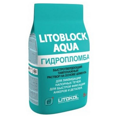Гидроизоляция Litokol Litoblock Aqua гидропломба 5кг