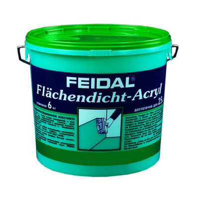 Акриловая гидроизоляционная мастика Feidal Flaechendicht Acryl