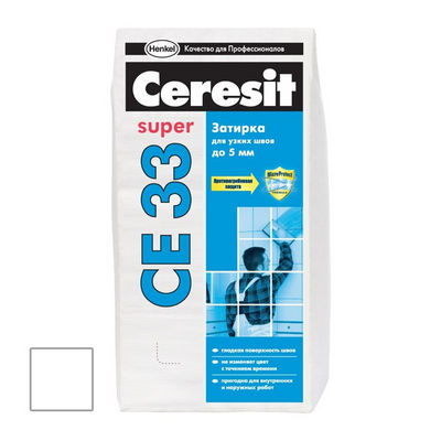 Ceresit CE 33 Super - Затирка для узких швов белая 25 кг