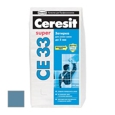 Ceresit CE 33 Super - Затирка для узких швов серо-голубая