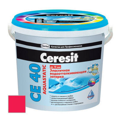 Ceresit CE 40 Aquastatic - Эластичная затирка для плитки чили
