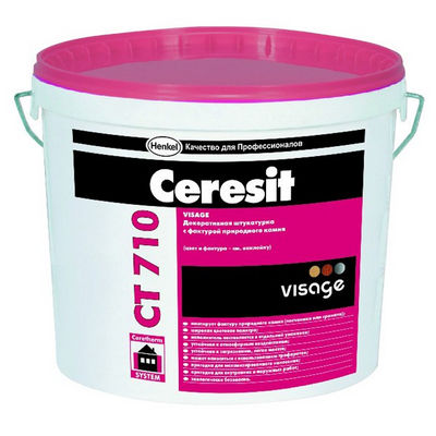 Декоративная штукатурка Ceresit CT 710 Visage песчаник база