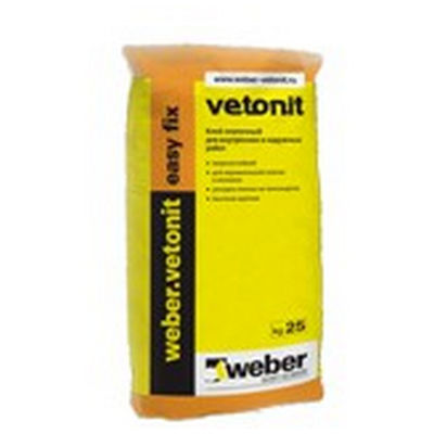 Клей цементный для плитки weber.vetonit easy fix